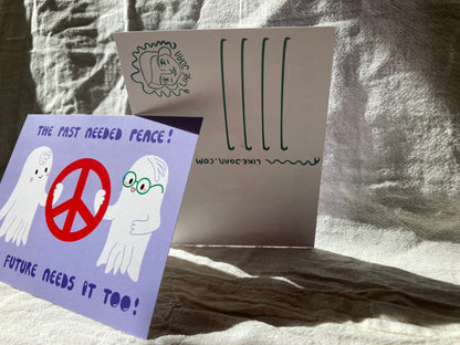 Peace Gespenster Postkarte