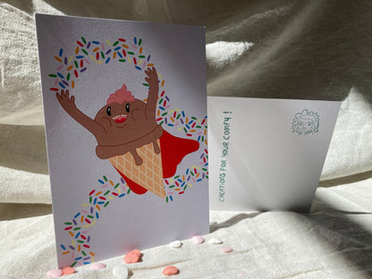Eisheld:in Postkarte