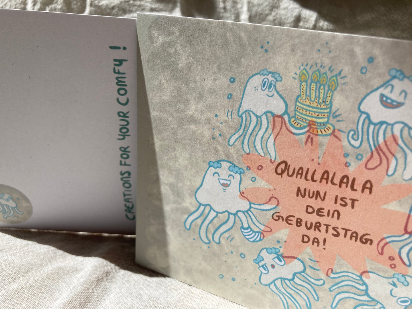 Qualliger Geburtstag Postkarte