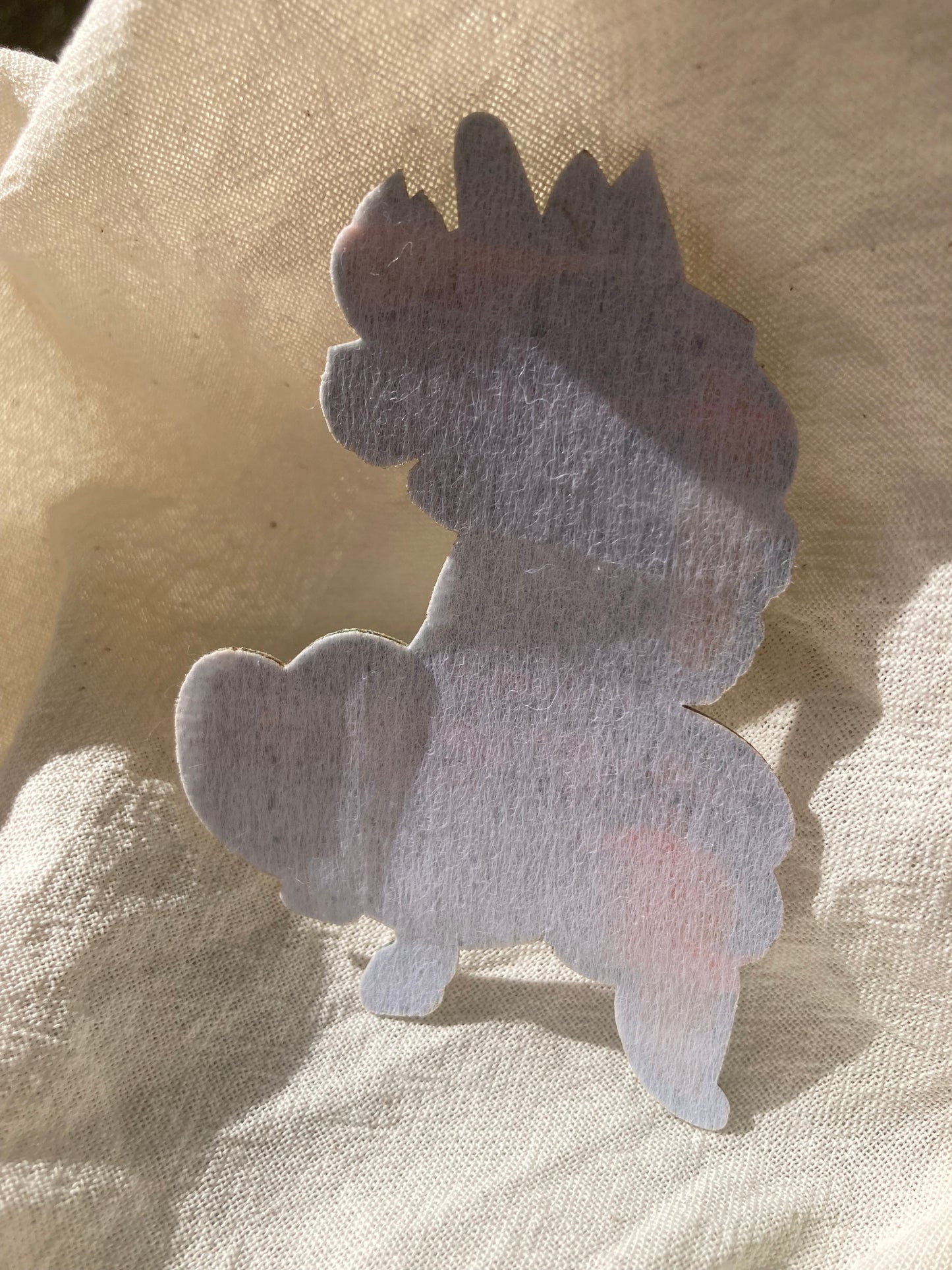 Rosa Wolke Einhorn Patch