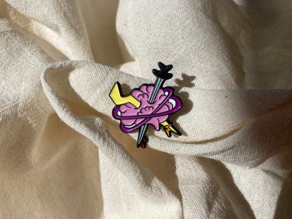 Migräne Awareness Pin