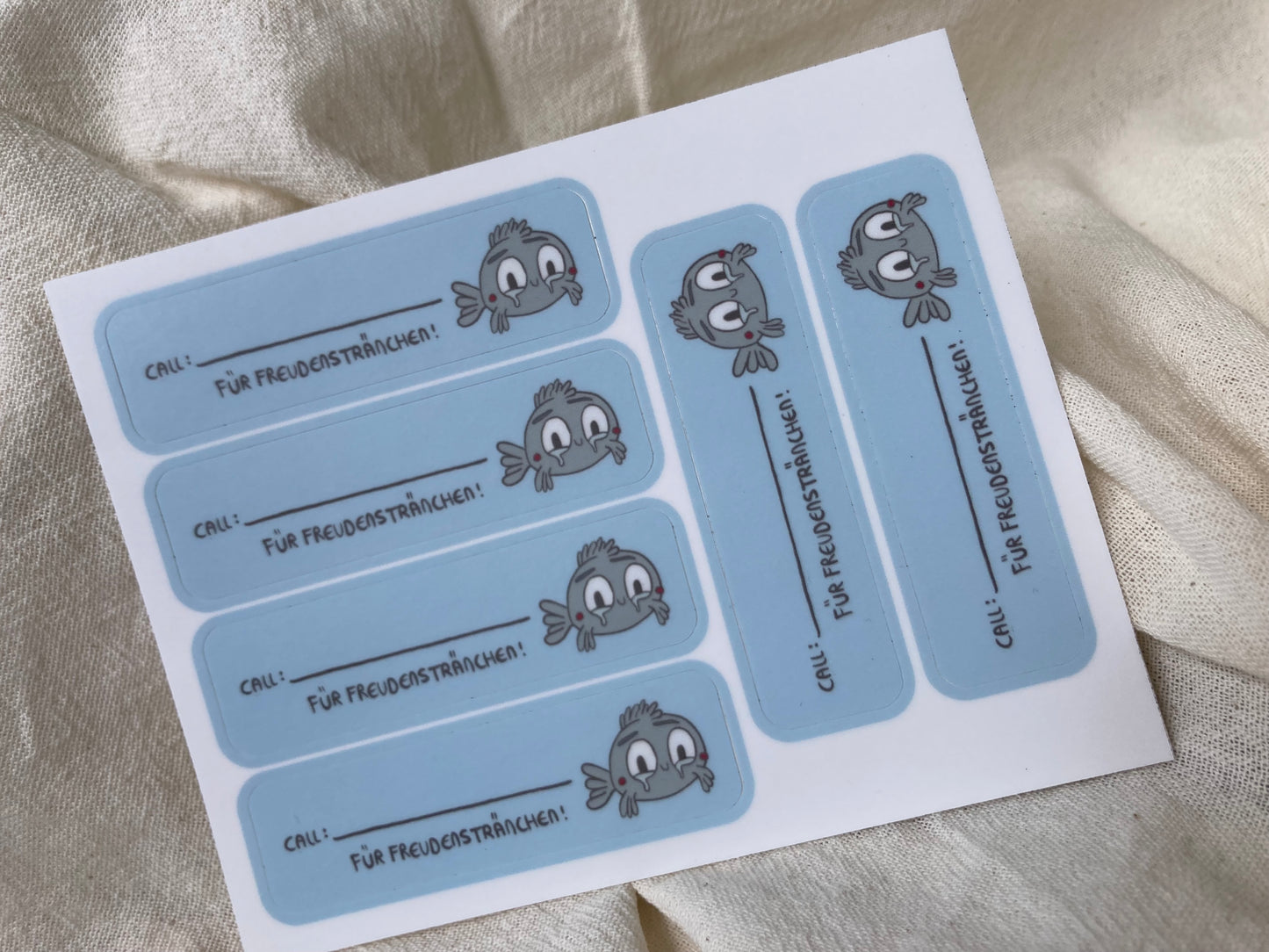 Fisch Sticker und Bügelfolien Set