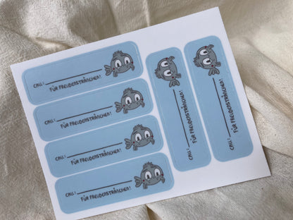 Fisch Sticker und Bügelfolien Set