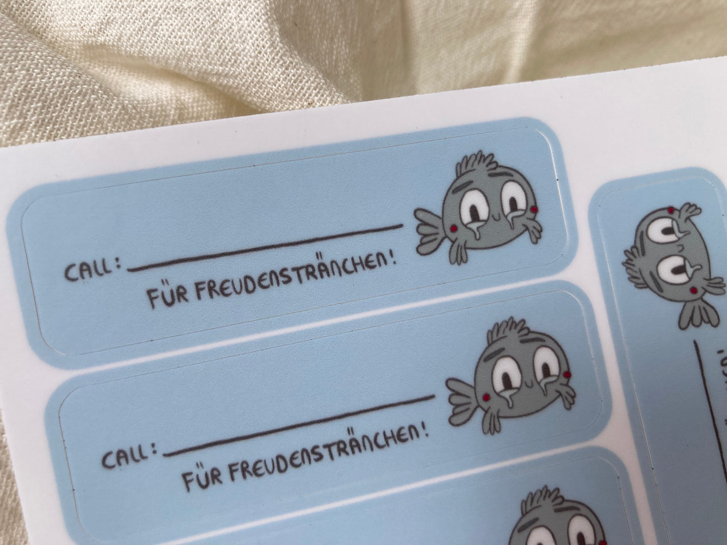 Fisch Sticker und Bügelfolien Set