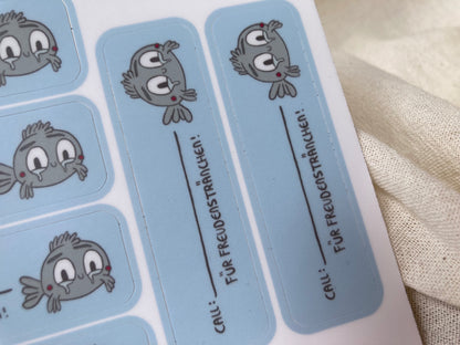 Fisch Sticker und Bügelfolien Set