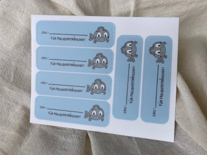 Fisch Sticker und Bügelfolien Set
