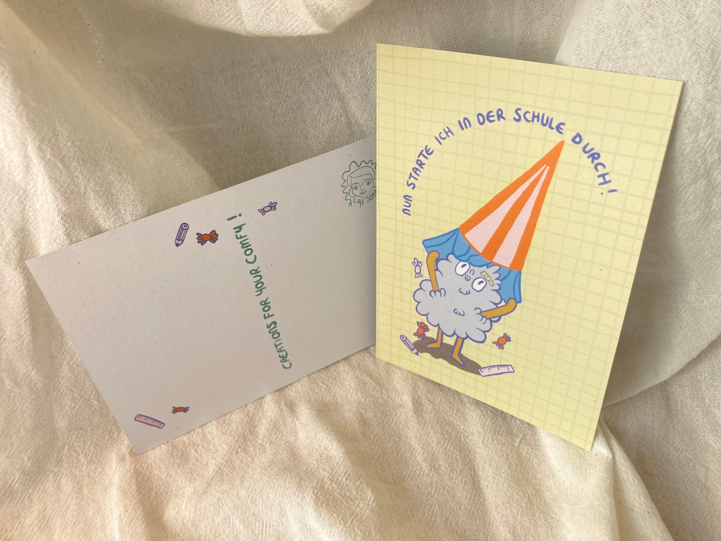 Schultüten Schulstart Postkarte