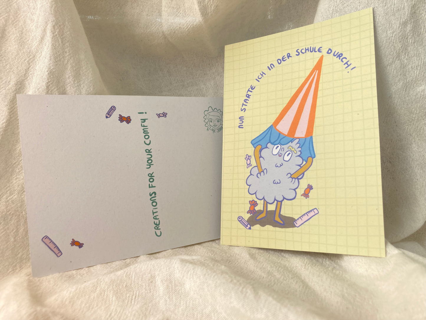 Schultüten Schulstart Postkarte