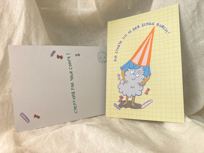 Schultüten Schulstart Postkarte