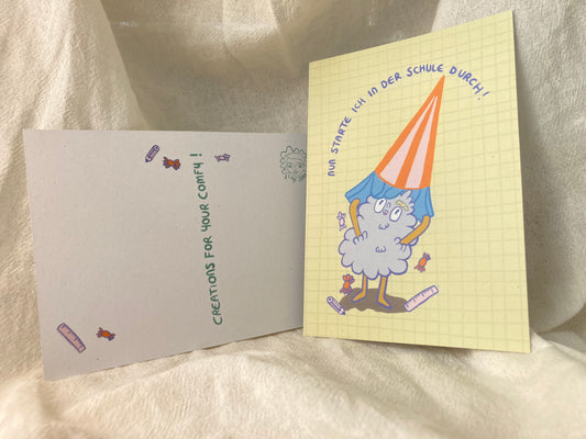 Schultüten Schulstart Postkarte