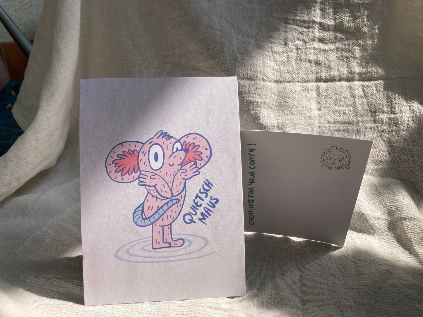 Quietschmaus Postkarte