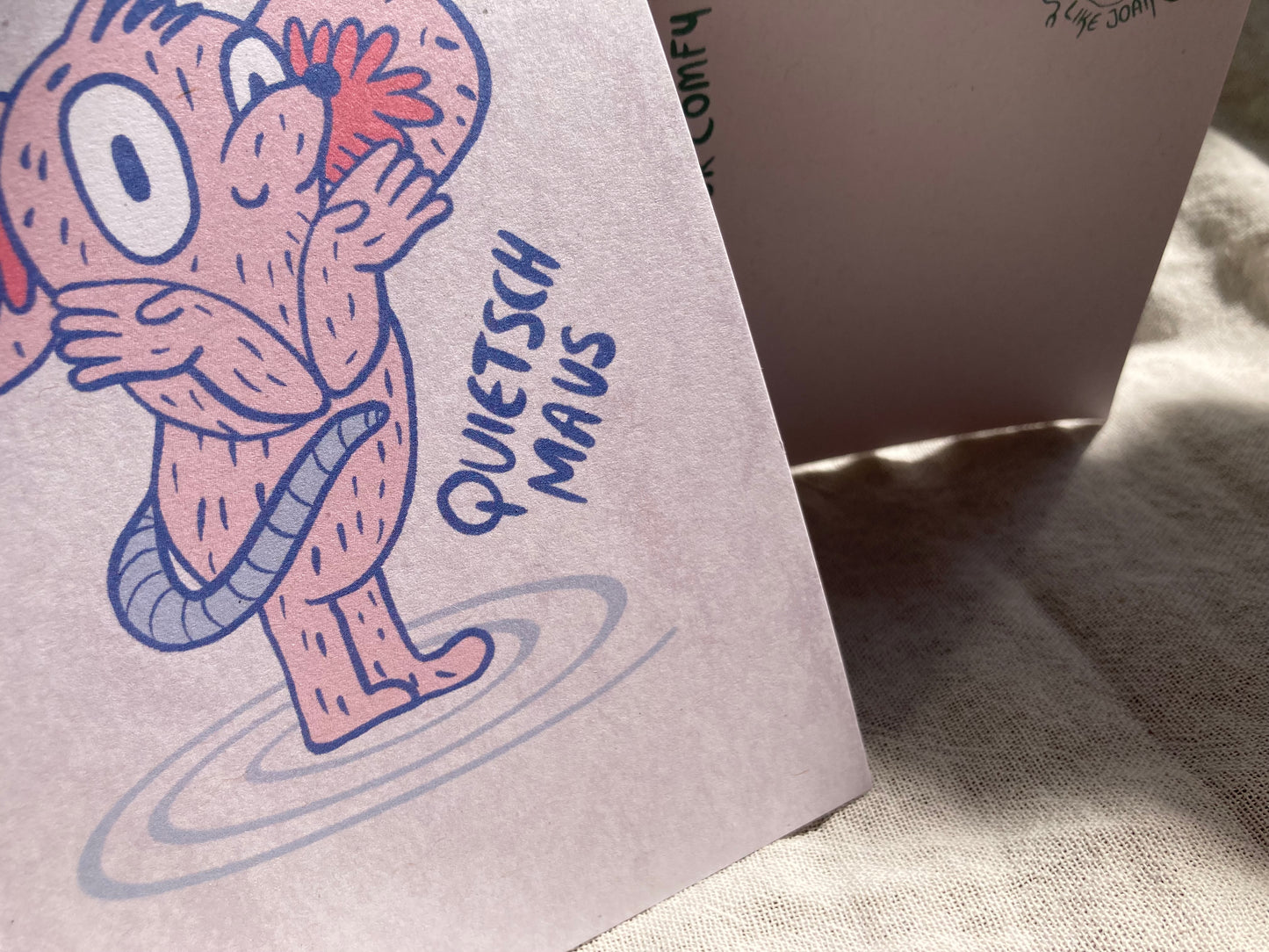 Quietschmaus Postkarte