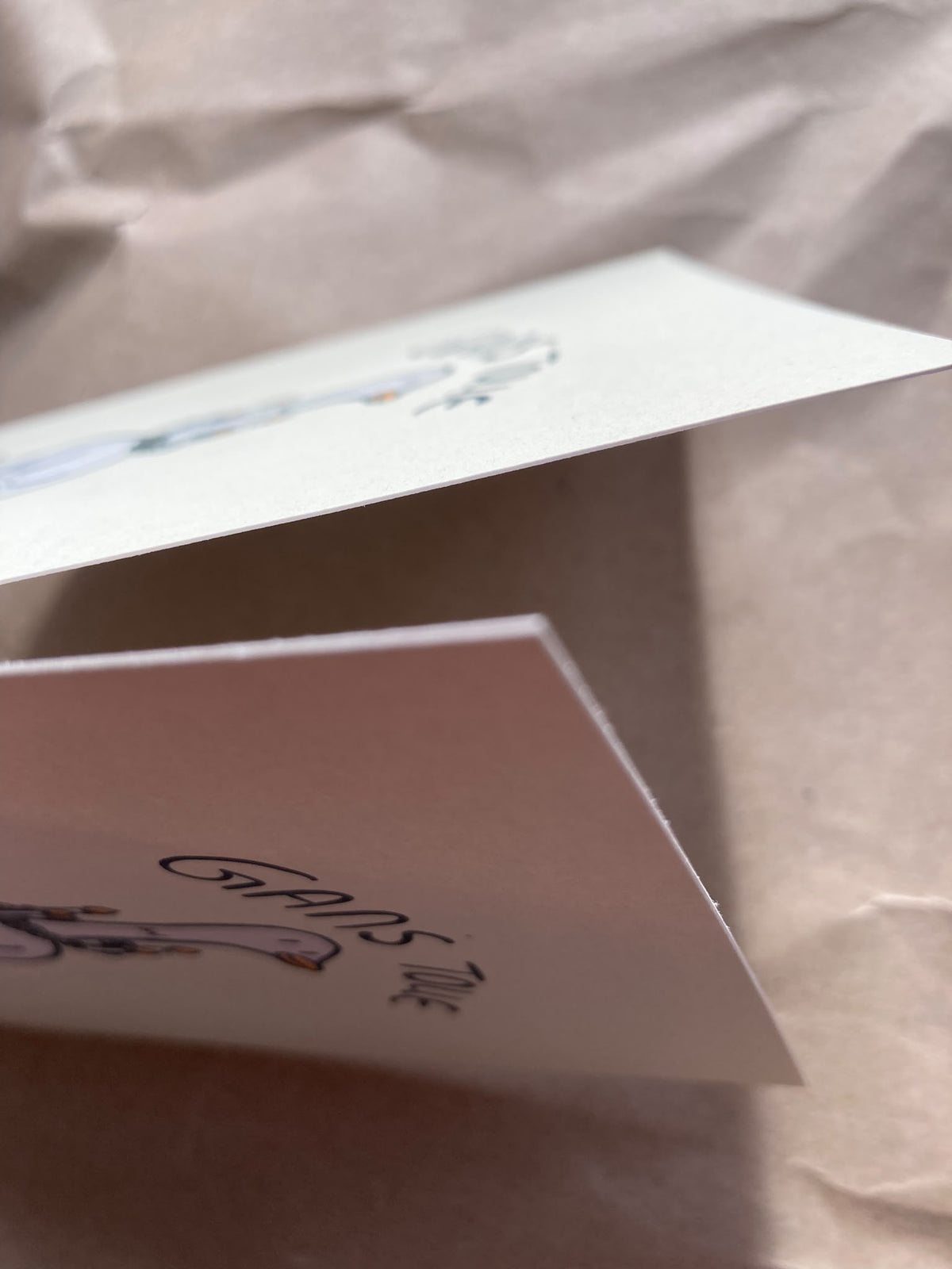 Postkarte weihnachtliche Gans